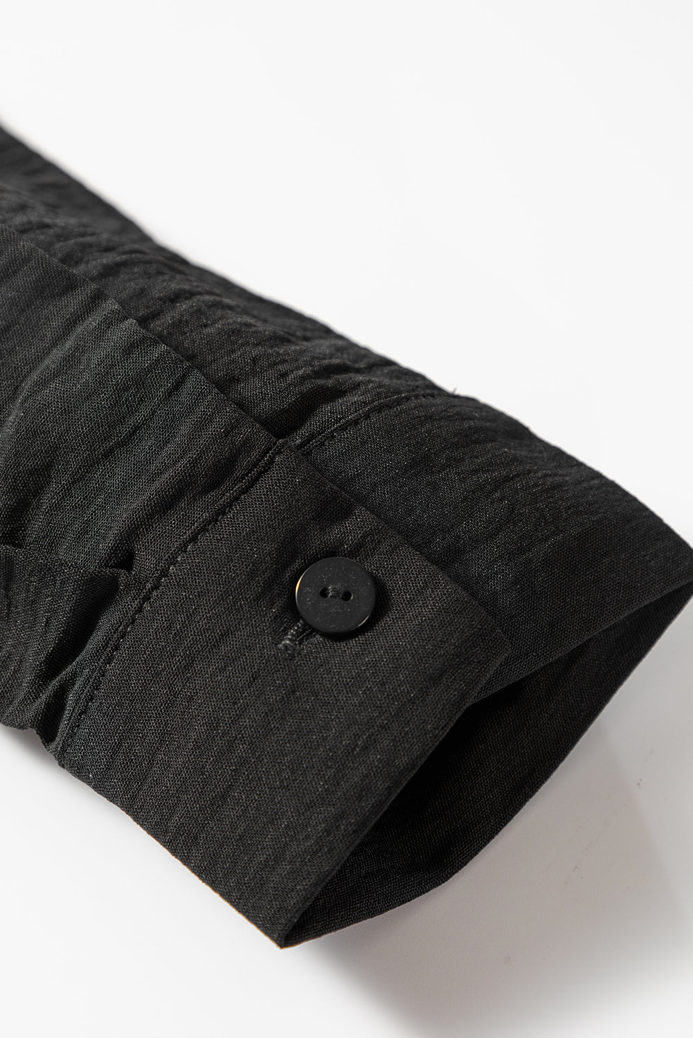 Black Pure Color Patch Pocket Shirt