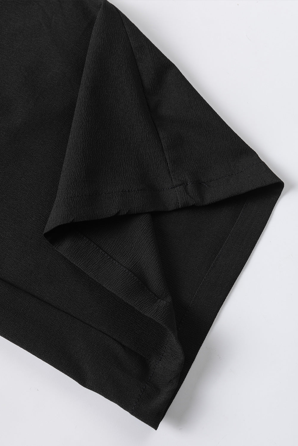 Black High Waisted Tie Front Side Pocket Wide Leg Flowy Casual Pants