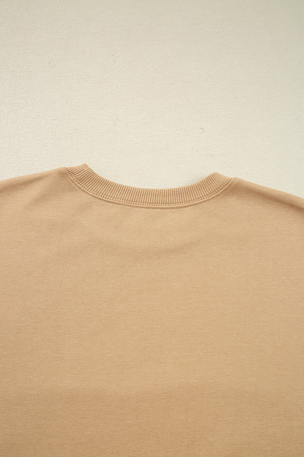 Khaki 88 Number Graphic Drawstring Hemline Oversize Long Sleeve Top