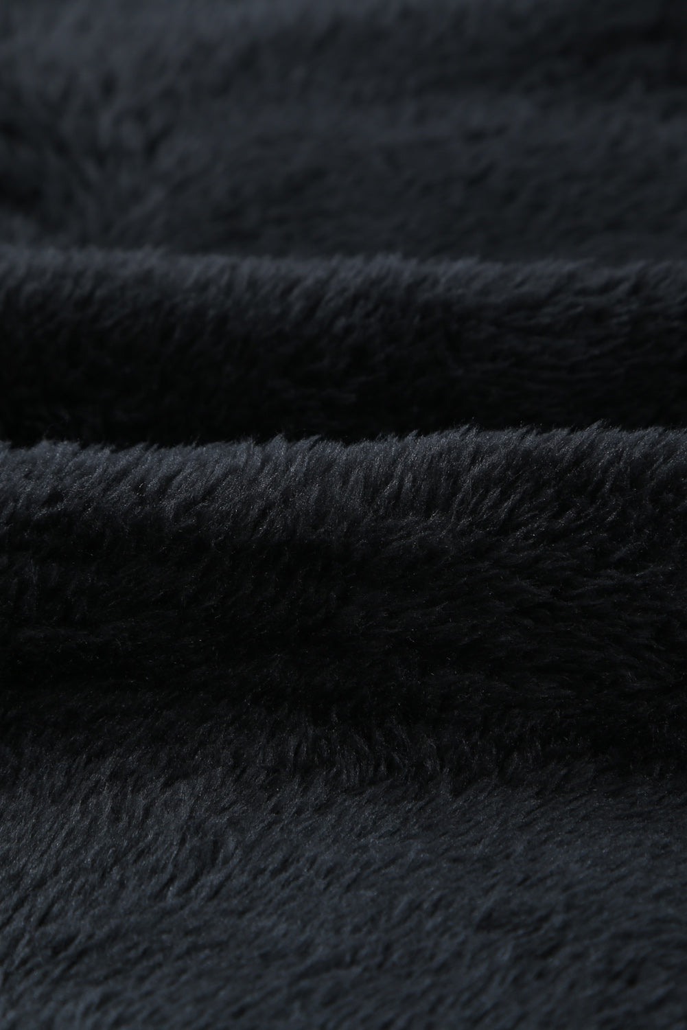 Black Warm Furry Pullover Hoodie