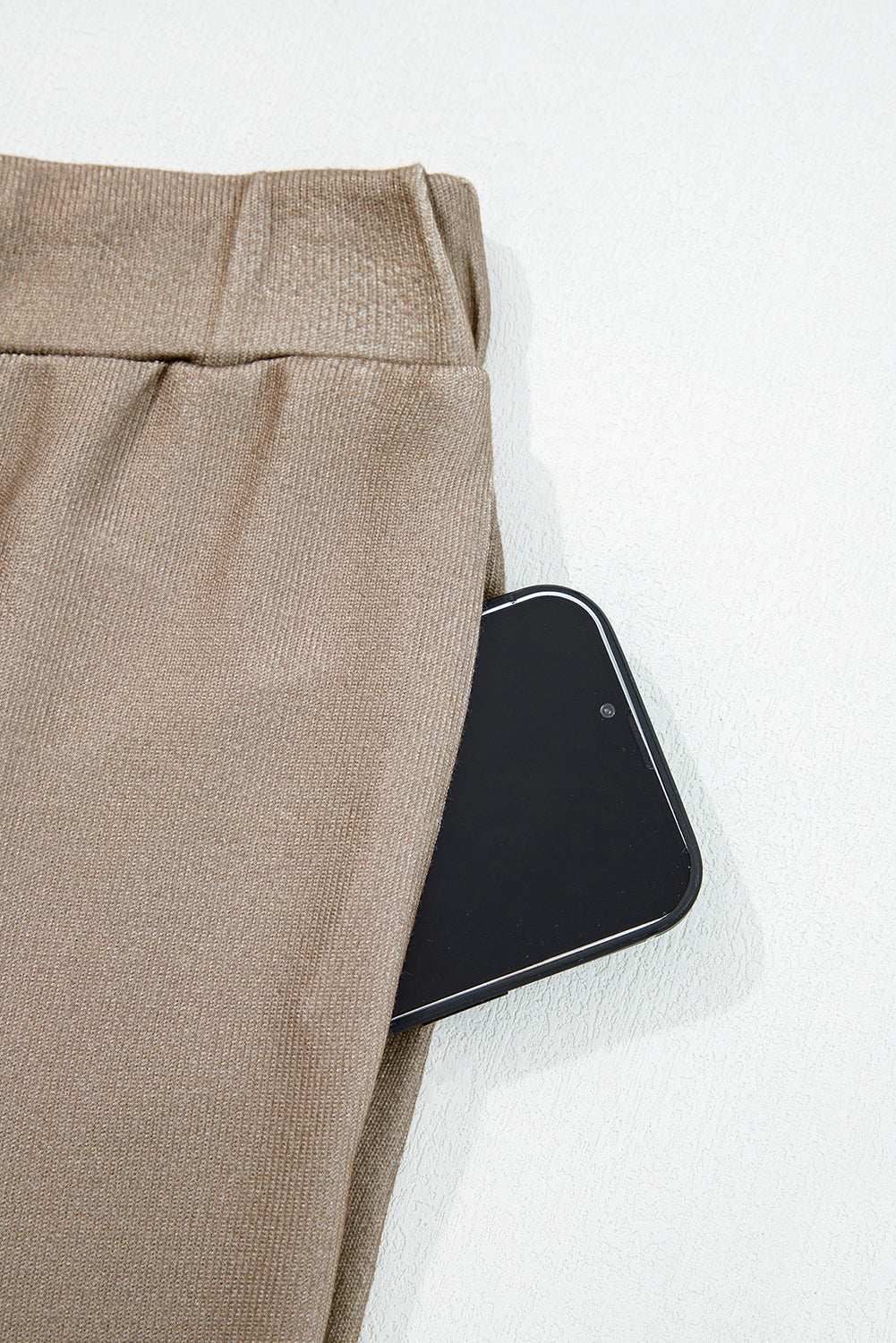 Khaki Retro Star Print Loose Long Sleeve Drawstring Wide Leg 2pcs Lounge Set