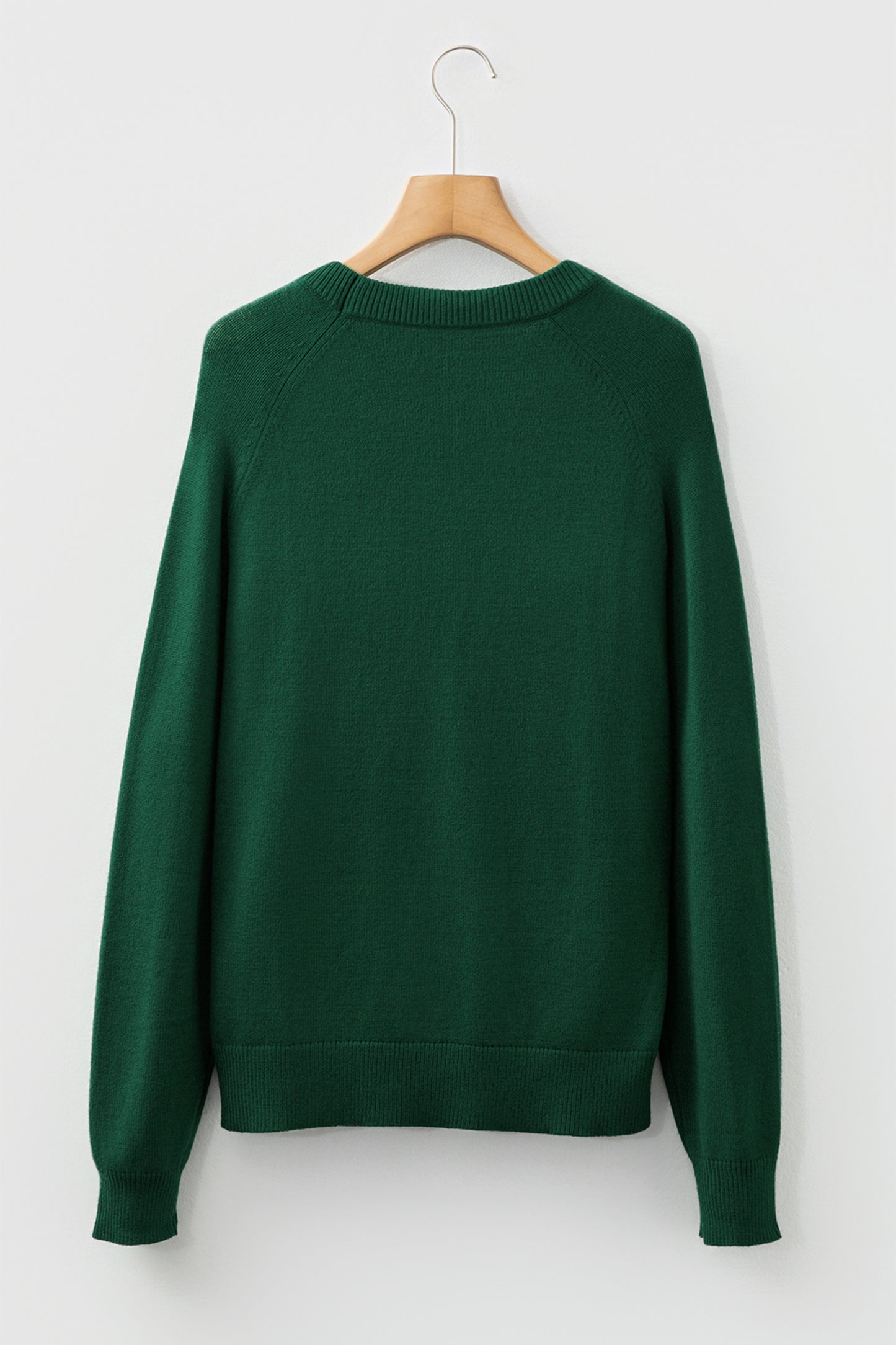 Blackish Green MERRY Letter Pattern Christmas Raglan Sleeve Sweater