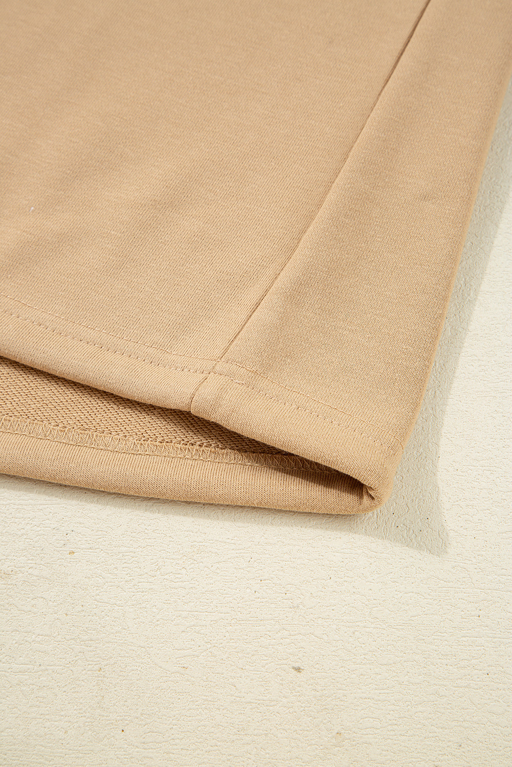 Khaki 88 Number Graphic Drawstring Hemline Oversize Long Sleeve Top