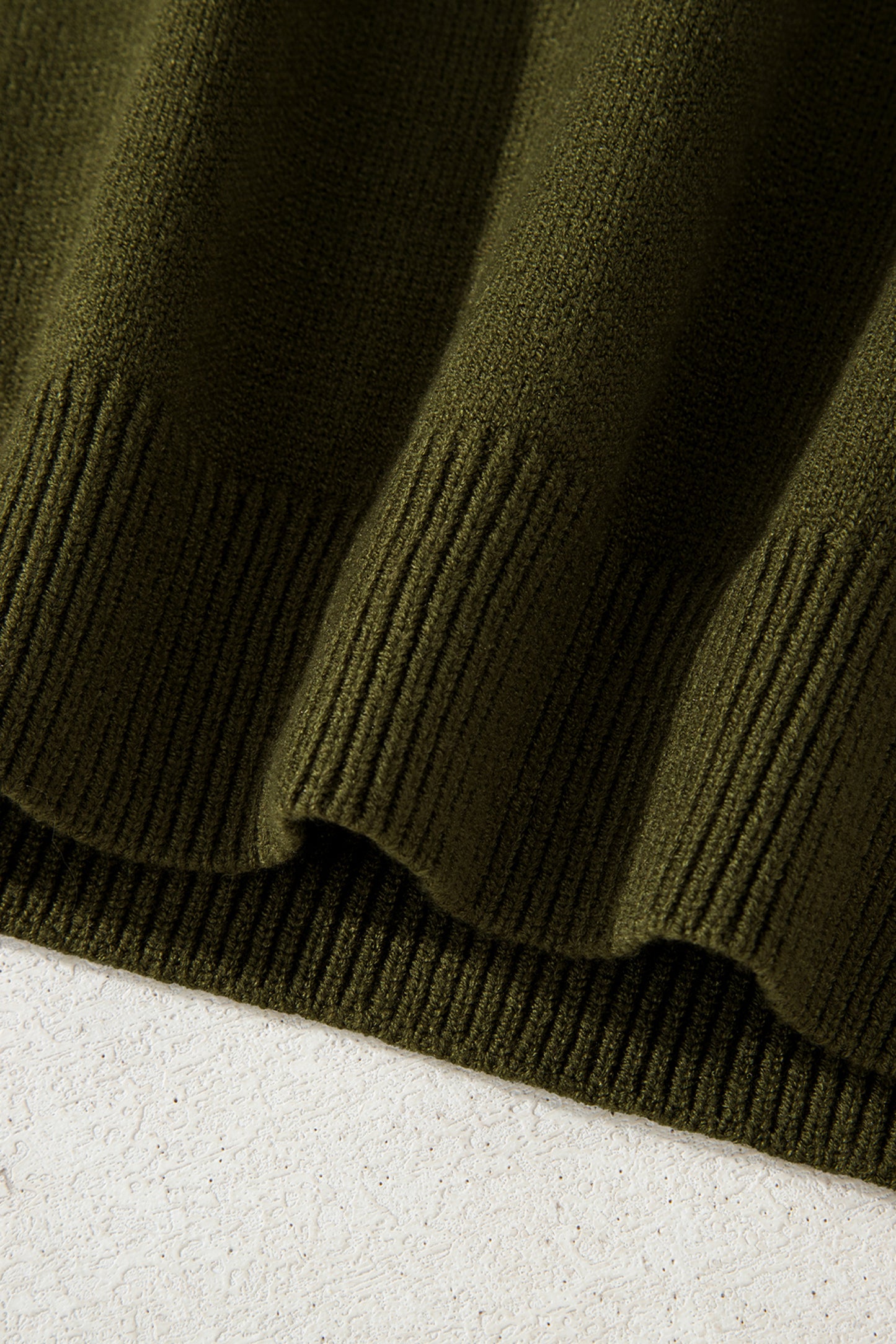 Brown Colorblock Crew Neck Drop Shoulder Sweater